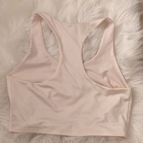 Fabletics cream pearl work out suit Leggings crop top - Picture 3 of 4